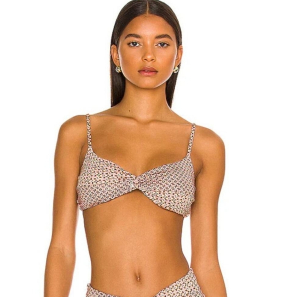 NWT L*Space Top Women's Size XS Ringo Bikini Top Kaleidoscope Twin Print